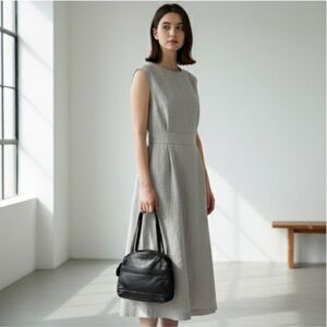 Vintage Brixton black leather small tote shoulder bag